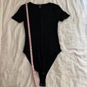 Knit black body suit